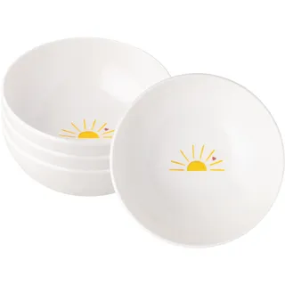 Villeroy & Boch Müslischalen Hello Sunshine 4-tlg. Gelb/Weiß