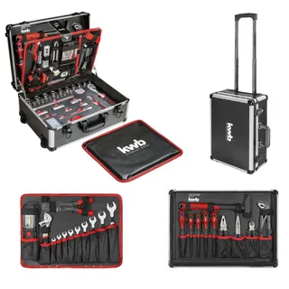 KWB Werkzeugtrolley 175-tlg. Aluminium schwarz