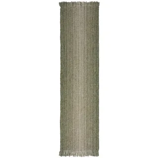 Läufer , Grün , Textil , Streifen , rechteckig , 60x230 cm , Reach, AZO-frei, Handmade in India , für Fußbodenheizung geeignet, pflegeleicht , Teppiche und Böden, Teppiche, Teppichläufer, Läufer