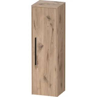 Duravit D-Code Halbhochschrank, eine Tür mit Anschlag rechts, 400x360x1320mm, mit Griff, DC1338RBD550000, Farbe: Korpus Eiche Marmoriert, Griff Diamantschwarz Matt