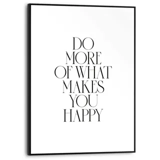 Reinders! Bild mit Rahmen »More Happiness«, schwarz