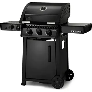 Napoleon Gasgrill Legend-365DSIBPK-DE mit 3 Brennern und Seitenbrenner Schwarz