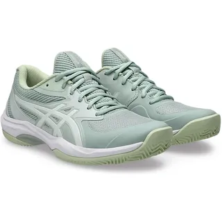 Asics Tennisschuh ASICS "GAME FF CLAY", Damen, Gr. 39, weiß (lichen rock, weiß), Synthetik, Schuhe Tennisschuh, Sandplatzschuhe für Ascheplätze