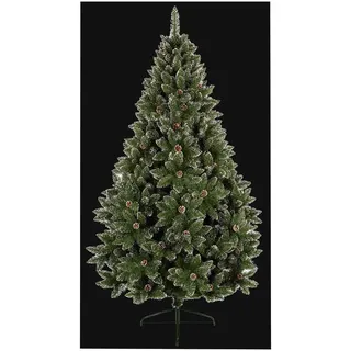 2.1m PVC Rocky Mountain Weihnachten Baum Mit Kegel & Schnee Abgeschnitten Zweige