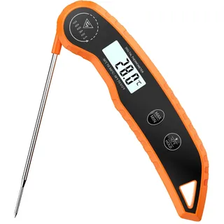 DOQAUS Fleischthermometer Digital, Küchenthermometer, 3s Sofortablesung, thermometer kochen mit LCD Hintergrundbeleuchtung, Bratenthermometer für Wohnmobil Küche, Grill, Backen