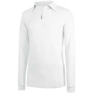 Brandsseller Herren Troyer mit Half-Zip – Leichter Baumwollpullover mit Reißverschluss und Kragen, weich, bequem & atmungsaktiv, ideal für Freizeit & Alltag – Weiß, Größe 52