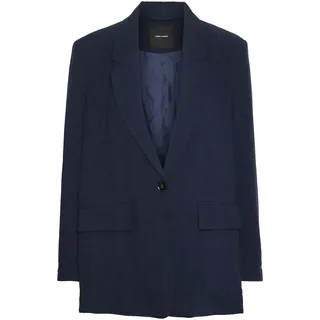VERO MODA Damen Vmlucyver Linen Blazer, Navy Blazer, XS EU