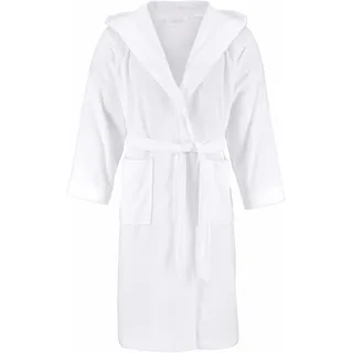 Unisex-Bademantel BRUNO BANANI "Robby, ideal für Sauna & Spa, Standardlänge & Überlänge" Gr. L, weiß, L:125cm, Walkfrottee, Hausmäntel, Unisex-Bademantel, Damen & Herren Bademäntel, Baumwolle, mit Taschen, Sauna, XS-3XL, Topseller