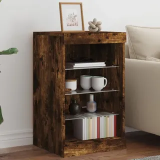 vidaXL Sideboard mit LED-Leuchten Räuchereiche 41x37x67 cm - Braun