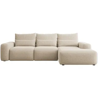Selsey Sofa Ecksofa Eckcouch Schlafsofa Couch Mit Stauraum Schlaffunktion Pflegeleicht Mit Kissen Lendenkissen L Form Freistehend Rechts Chenille Beige Carnos