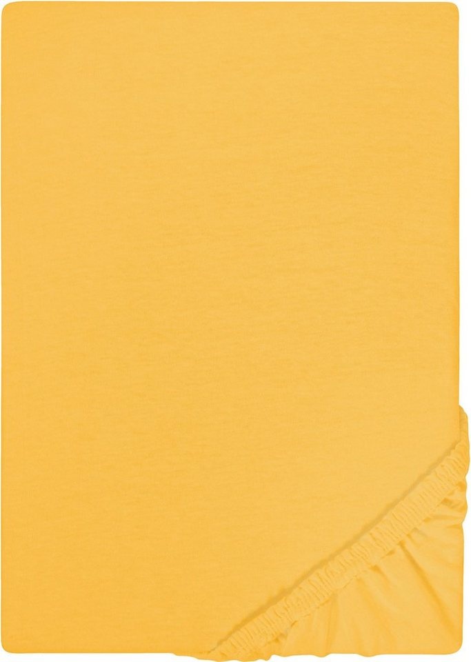 Bild von Spannbettlaken Jersey 90 x 190 - 100 x 200 cm gelb