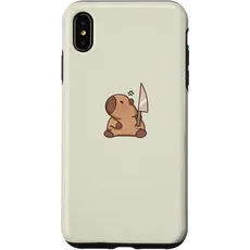 Hülle für iPhone XS Max Süße Capybara mit Messer