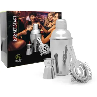 Leopold Vienna Barset Start 3 Stücke Shaker und Sieb Silber