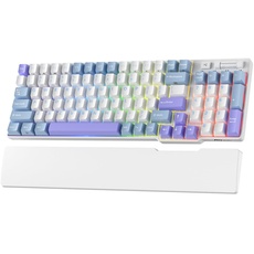 RK ROYAL KLUDGE RK96 RGB Limited Ed, 90% 96 Tasten Kabellose Tri-Modus BT5.0/2.4G/USB-C Hot-Swap-fähige Mechanische Tastatur mit Handballenauflage, Software-Unterstützung, Taktile Hellgrüne Schalter