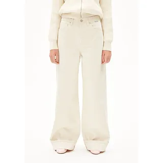 BLINAA HIGH WAIST WIDE JEANS | aus 100% recycelter Baumwolle - beige (30-32)