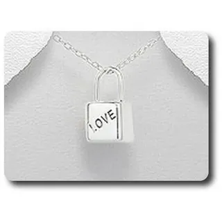 Mineralien und Steine Précieuses. Anhänger Kette Lieben Silber 925