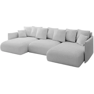 altdecor Eckcouch Polyester 6-Sitzer Hellgrau