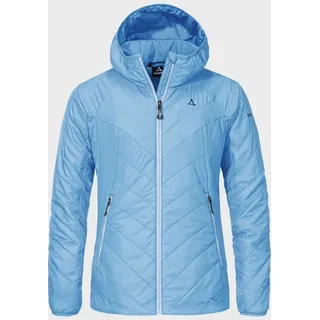 Schöffel Damen Ins Jacket Style Cascata WMS, leichte Steppjacke, Outdoorjacke mit nachhaltiger PrimaLoft Black Eco Wattierung, wasserabweisende Windjacke, airy blue, 38