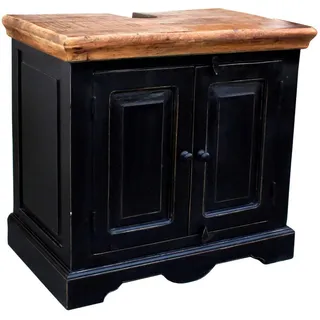 SIT Möbel Waschbeckenunterschrank 66 x 60 x 41 cm Schwarz/Honig