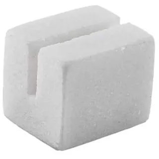 Genware msh3 W weiß Marmor Schild Halter, 3 cm x 2,5 cm x 2,5 cm