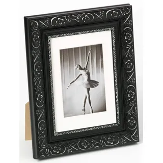 walther + design walther design Bilderrahmen schwarz-silber 40 x 50 cm Barock CR050B