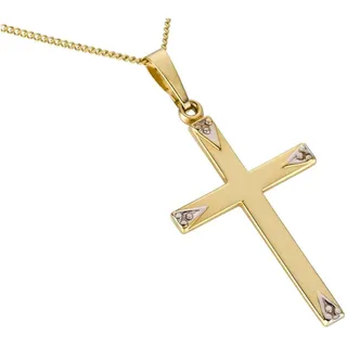 FIRETTI Kettenanhänger Schmuck Geschenk Gold 333 Halsschmuck Anhänger für Halskette Kreuz Gelbgold 333
