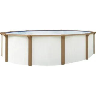 Aufstellpool Stahlwandpool-Set Supreme white-timber rund Ø 550x132 cm inkl. Sand