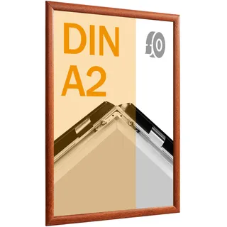 Klapprahmen A2, selbstklebend holzoptik  | Gehrung, Aluminium