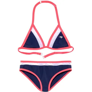 KangaROOS Triangel-Bikini "Energy Kids" im coolen Colorblocking-Design, marine, weiß, pink