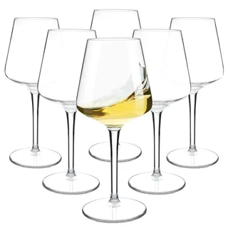 HAHASHOW Unzerbrechliche Rotweingläser, Tritan-Kunststoff Weinglaeser, bruchsicher Camping Weingläser, 445 ml Plastik Tasse 6er Set
