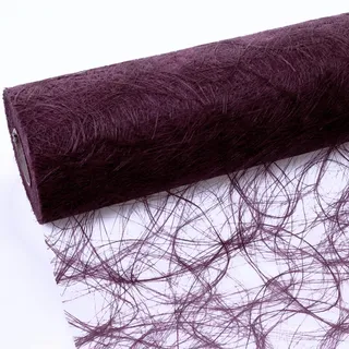 Deko AS GmbH Sizoweb Tischband - 25 Meter Rolle + 100 Deko Herzen Gratis (30cm Breite, in Bordeaux)