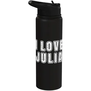 I Love Julia Retro Vintage Text Geburtsnamen Best Julia Stainless Steel Insulated Water Bottle
