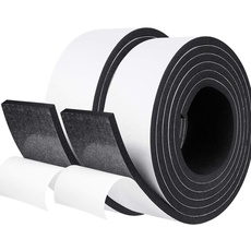 fowong Selbstklebendes Dichtungsband 50mm(B) x 6mm(D) x 4M(L) Schaumstoffband Moosgummi Selbstklebend für Kollision Siegel Schalldämmung Schwarz