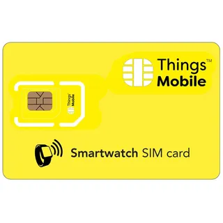 SIM-Karte für SMARTWATCH - Things Mobile - mit weltweiter Netzabdeckung und Mehrfachanbieternetz GSM/2G/3G/4G. Ohne Fixkosten und ohne Verfallsdatum. Guthaben Nicht inbegriffen
