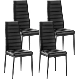 Vevor Esszimmerstuhl gepolstert Leder schwarz 4er Set
