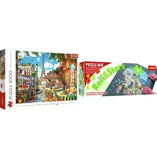 Bundle Trefl - Puzzle Pariser Morgen 1000 Teile + Puzzlematte, 500-1500 Teile Puzzle Trefl