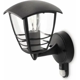Outdoor-Stecklampe E27 Wetterfest Schwarz 60W LED-Lampe Wanduhr
