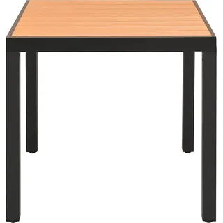 vidaXL Gartentisch Braun 80x80x74 cm Aluminium und WPC - Braun