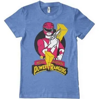 Power Rangers - Red Ranger Pose T-Shirt - Small - BlueHeather - Blau