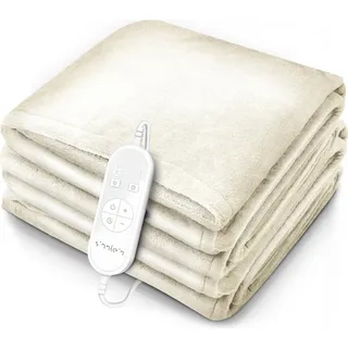 Heizdecke mit Abschaltautomatik 180 x 200 cm Creme