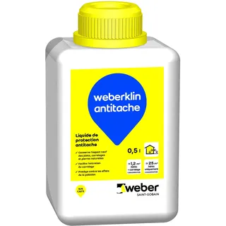 WEBERKLIN ANTIFLECKENSCHUTZ-Flüssigkeit für Fugen, Fliesen und Naturstein, 0,5 l, WEBER