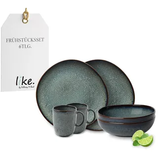 Villeroy & Boch Lave Geschirr Set 6-tlg. grau