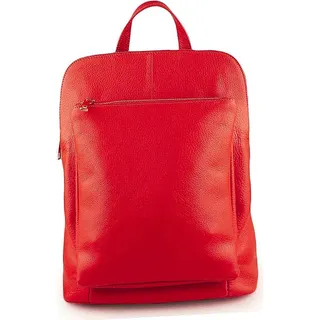 florence - made in italy Florence Rucksack Damen Echtleder Cityrucksack rot OTF610R