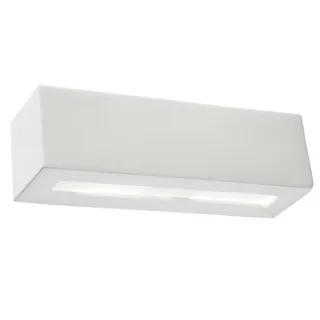 SOLLUX lighting Vega Lampe De Wand De Keramik | Vielseitiges modernes Design | E27 Austauschbare Birne, 1 x 60 W | Weiß, 32,5 x 9,5 x 9,5 cm - Weiß