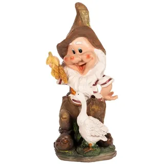 BIRENDY RIESIGER Zwerg, Gartenzwerg XXL Gartenwichtel NF13102 Groß 41cm Gartenfigur (11020-2-Gans)