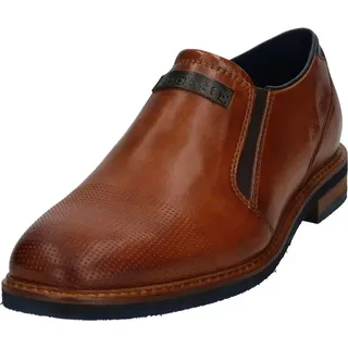 Bugatti Herren Business Lederschuhe mit Langlebiger Imprägnierung und Extrabreiter Passform, Cognac Braun, 47 EU