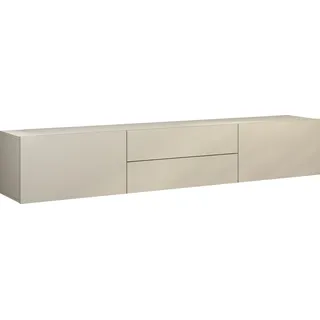 borchardt Möbel Lowboard BORCHARDT MÖBEL "Sophia", beige (kaschmir), B:200cm H:35cm T:35cm, Spanplatte, Sideboards, Lowboard, Breite 200 cm mit 2 Klappen und 2 Schubkästen, stehend und hängend