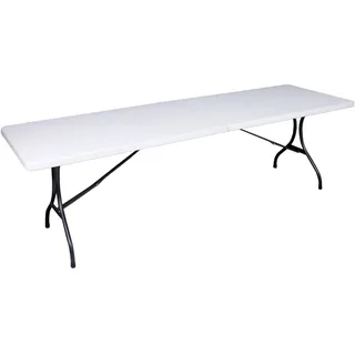 Garden Pleasure Mufaro Gartentisch 244 x 76 x 72 cm schwarz/weiß