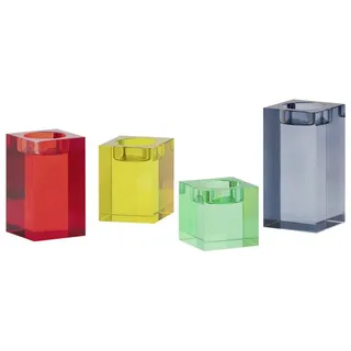 REMEMBER Remember, Glasblock-Kerzenhalter Vela 4er Set