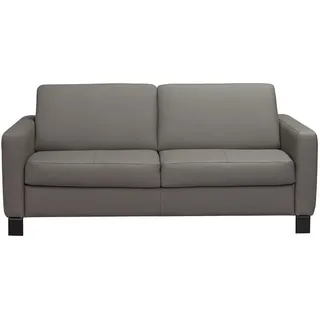 Celina Home Schlafsofa , Schlammfarben , Leder , Kombination Echtleder/Lederlook , Rindleder , 190x87x100 cm , Made in Eu , Fußauswahl, Lederauswahl, Stoffauswahl, Rücken echt , Wohnzimmer, Sofas & Couches, Sofas, Ledersofas
